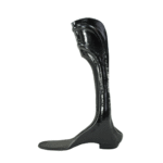 Medial view of side element carbon fiber AFO without straps
