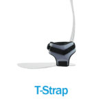 Medial view of T-strap on a carbon fiber AFO