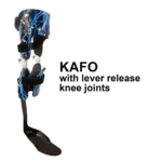Kafo with lever release knee joints